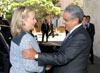 Então secretária de Estado dos EUA, Hillary Clinton, e o presidente da CNI, Robson Braga de Andrade, em 2012. 