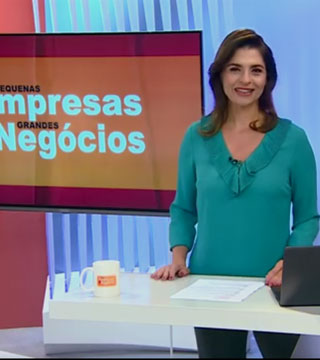 Apresentadora do programa Pequenas Empresas Grandes Negócios da TV Globo