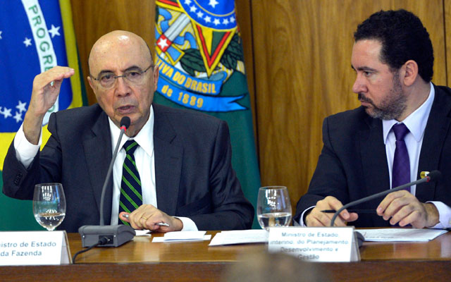 Ministro da Fazenda, Henrique Meirelles, e o ministro interino do Planejamento, Dyogo Oliveira, anunciam as medidas nesta terça-feira (24), em Brasília
